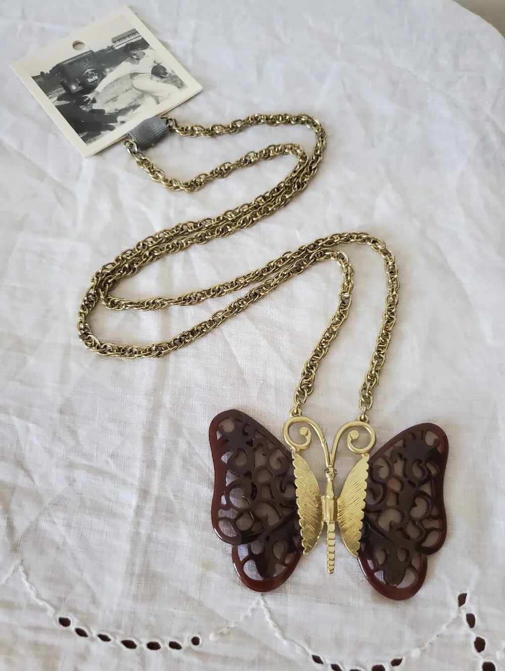 Anthropologie Butterfly Necklace